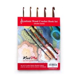 KnitPro symfonie houten dubbelzijdige haaknaaldenset.