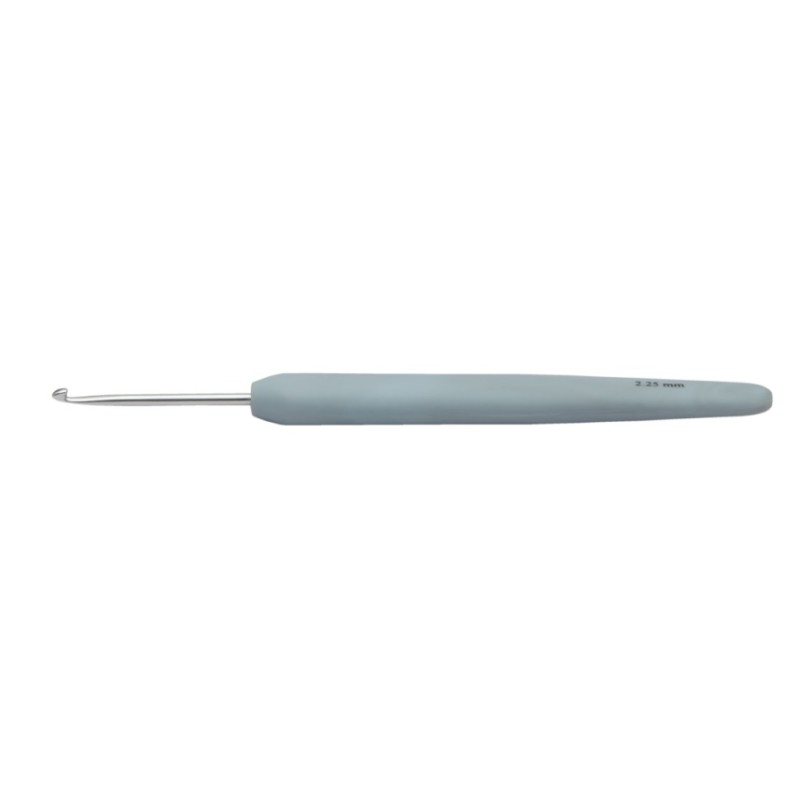 KnitPro waves haaknaald van aluminium met ergonomisch soft grip handvat