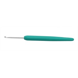 KnitPro waves haaknaald van aluminium met ergonomisch soft grip handvat