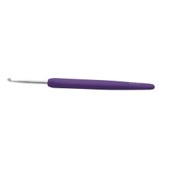 KnitPro waves haaknaald van aluminium met ergonomisch soft grip handvat