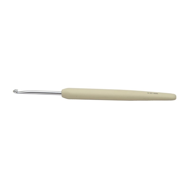 KnitPro waves haaknaald van aluminium met ergonomisch soft grip handvat
