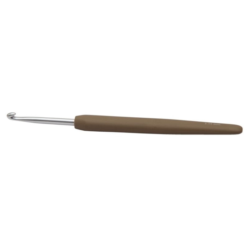 KnitPro waves haaknaald van aluminium met ergonomisch soft grip handvat