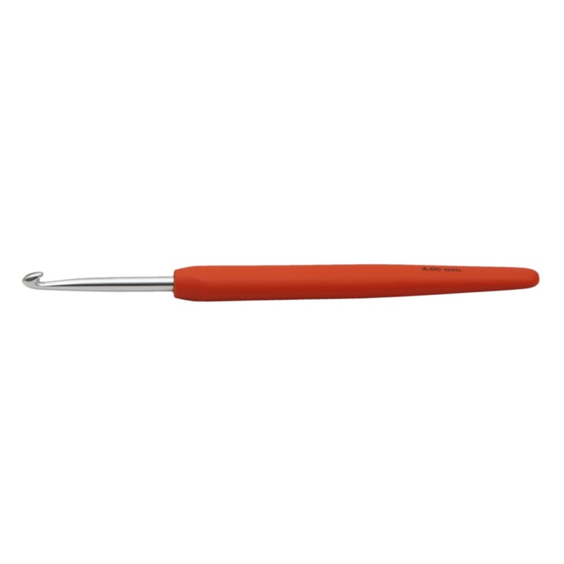 KnitPro waves haaknaald van aluminium met ergonomisch soft grip handvat