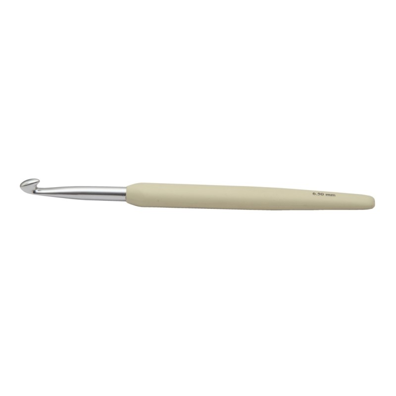 KnitPro waves haaknaald van aluminium met ergonomisch soft grip handvat