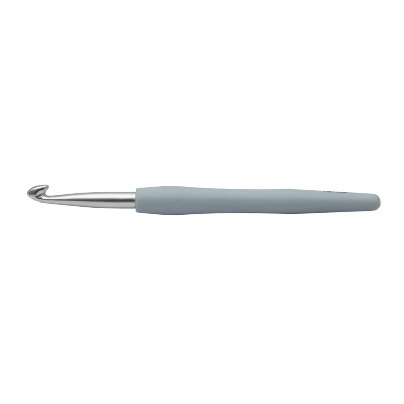 KnitPro waves haaknaald van aluminium met ergonomisch soft grip handvat