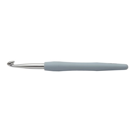 KnitPro waves haaknaald van aluminium met ergonomisch soft grip handvat