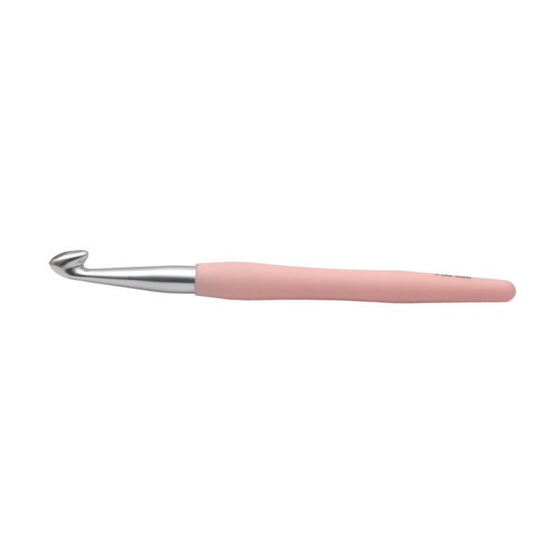 KnitPro waves haaknaald van aluminium met ergonomisch soft grip handvat