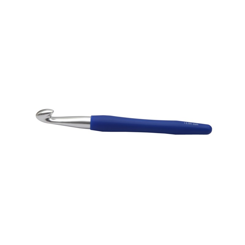 KnitPro waves haaknaald van aluminium met ergonomisch soft grip handvat
