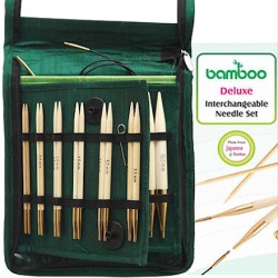 KnitPro Bamboo IC Deluxe Set: verwisselbare bamboe rondbreinaalden set