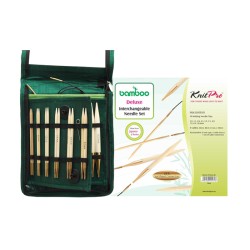 KnitPro Bamboo IC Deluxe Set: verwisselbare bamboe rondbreinaalden set