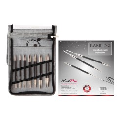 KnitPro Karbonz IC Deluxe Set duurzame verwisselbare rondbreinaalden set