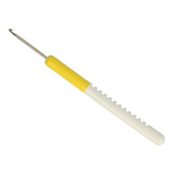 Addi colours haaknaald van aluminium met ergonomisch soft grip handvat