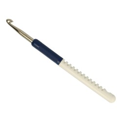 Addi colours haaknaald van aluminium met ergonomisch soft grip handvat