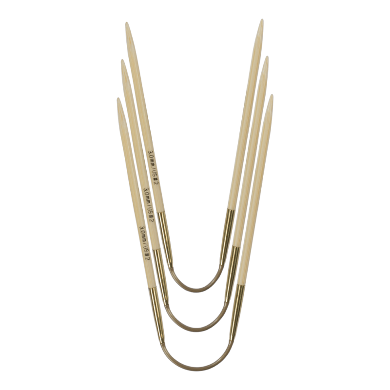 Addi CrasyTrio 3 flexibele bamboe rondbreinaaldjes van 24 cm.