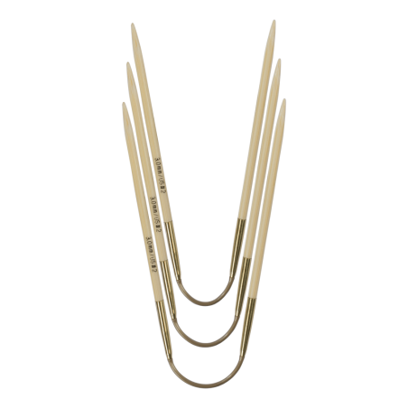 Addi CrasyTrio 3 flexibele bamboe rondbreinaaldjes van 24 cm.