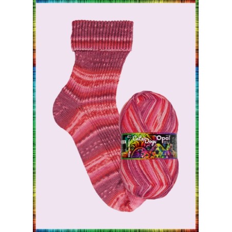 Opal Cats and Dogs met heldere en unieke kleuren van Opal sokkenwol.