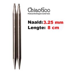ChiaoGoo TWIST Lace verwisselbare breinaaldpunten van 8 cm lengte.