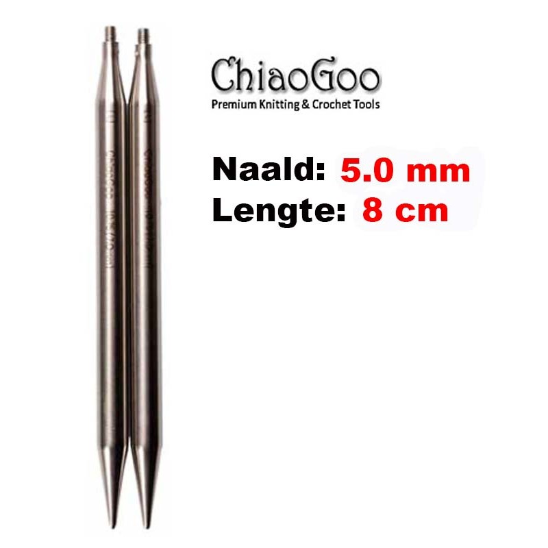 ChiaoGoo TWIST Lace verwisselbare breinaaldpunten van 8 cm lengte. ChiaoGoo TWIST Lace verwisselbare breinaaldpunten van 8 cm lengte.