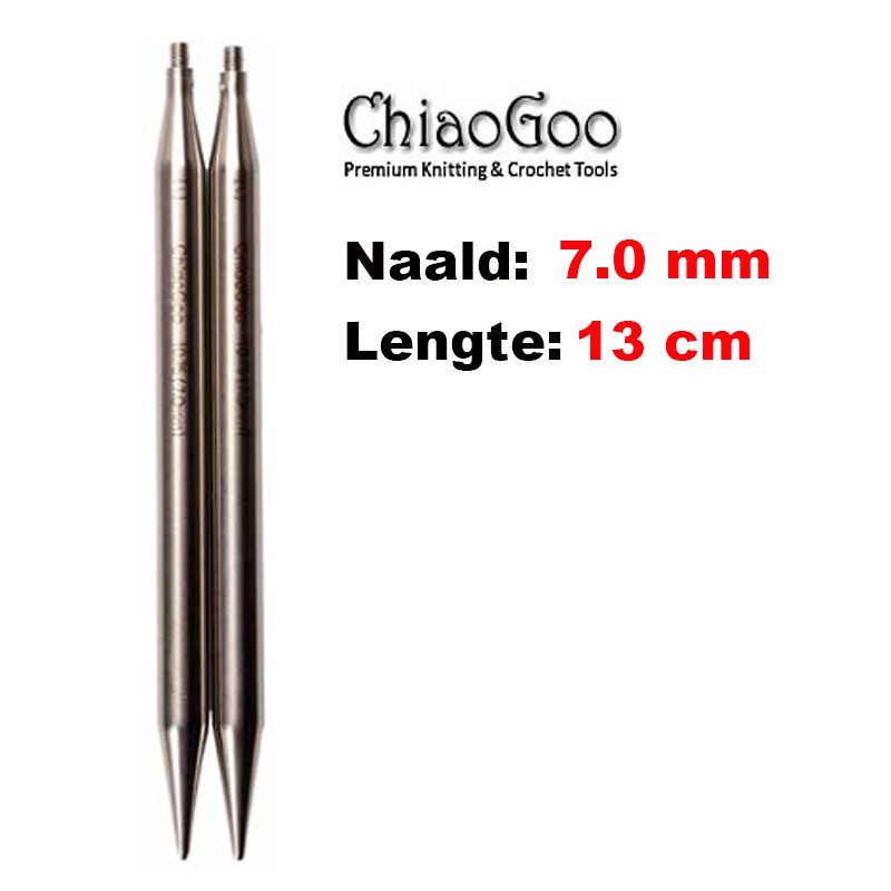 ChiaoGoo TWIST Lace verwisselbare breinaaldpunten van 13 cm lengte. ChiaoGoo TWIST Lace verwisselbare breinaaldpunten van 13 cm lengte.
