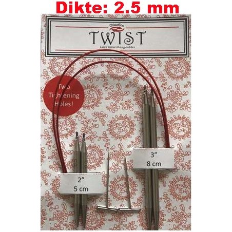 Chiaogoo Twist Short Combo verwisselbare rondbreinaalden, lace naaldpunten