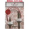 Chiaogoo Twist Short Combo verwisselbare rondbreinaalden, lace naaldpunten