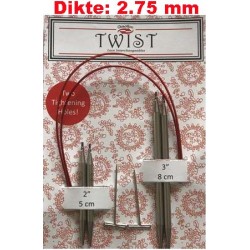 Chiaogoo Twist Short Combo verwisselbare rondbreinaalden, lace naaldpunten