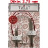 Chiaogoo Twist Short Combo verwisselbare rondbreinaalden, lace naaldpunten