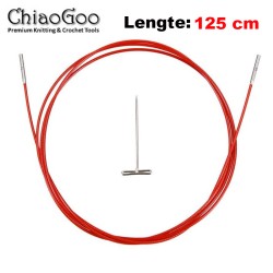 ChiaoGoo TWIST RED kabel voor verwisselbare haak- en breinaaldpunten.