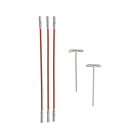 ChiaoGoo TWIST RED kabel voor verwisselbare haak- en breinaaldpunten.