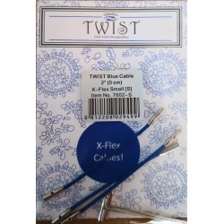 ChiaoGoo TWIST BLUE kabel voor verwisselbare haak- en breinaaldpunten.