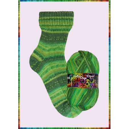 Opal Cats and Dogs met heldere en unieke kleuren van Opal sokkenwol.