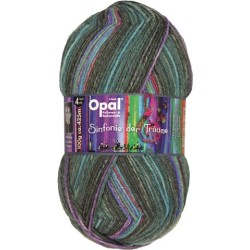 Opal Sinfonie der Träume sokkenwol met mooie kleurige natuurelementen.