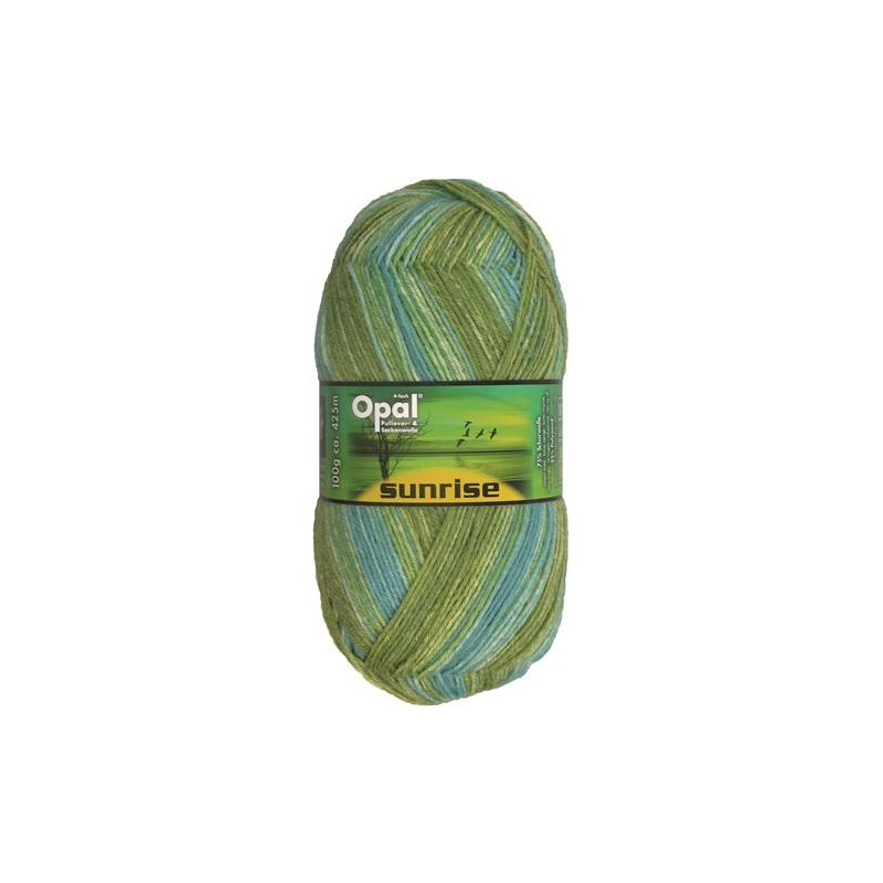 Opal Sunrise sokkenwol natuurlijke kleuren met al zijn pracht en praal.