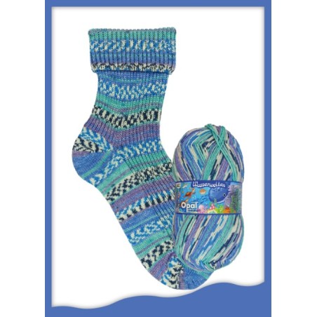 Opal Wasserwelten sokkenwol met de mooiste kleuren en streepverloop.