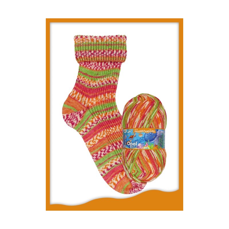 Opal Wasserwelten sokkenwol met de mooiste kleuren en streepverloop. Opal Wasserwelten sokkenwol met de mooiste kleuren en streepverloop.