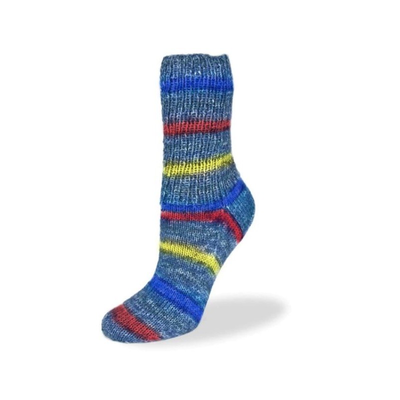 Rellana Flotte Socke Blue met prachtige frisse kleuren in het blauw Rellana Flotte Socke Blue met prachtige frisse kleuren in het blauw