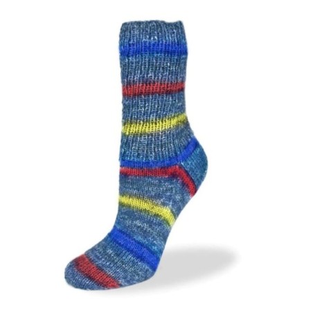 Rellana Flotte Socke Blue met prachtige frisse kleuren in het blauw