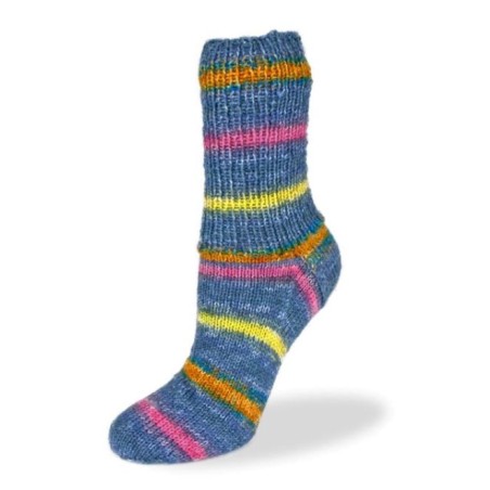 Rellana Flotte Socke Blue met prachtige frisse kleuren in het blauw