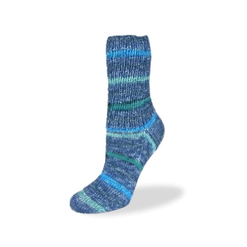 Rellana Flotte Socke Blue met prachtige frisse kleuren in het blauw Rellana Flotte Socke Blue met prachtige frisse kleuren in het blauw