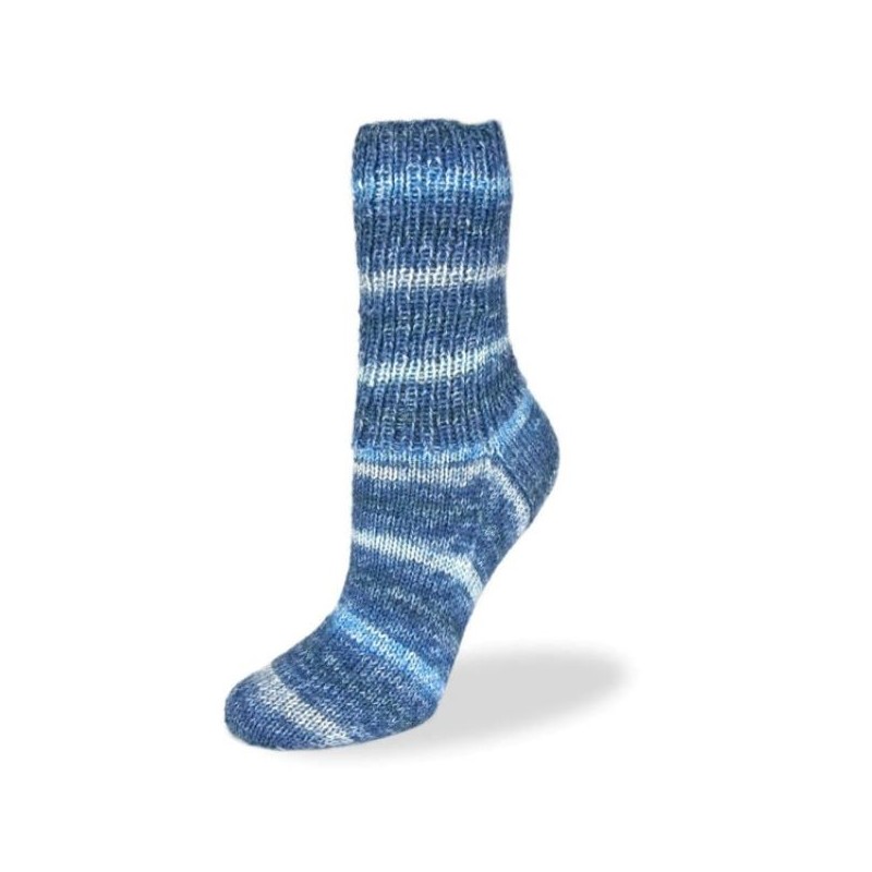 Rellana Flotte Socke Blue met prachtige frisse kleuren in het blauw
