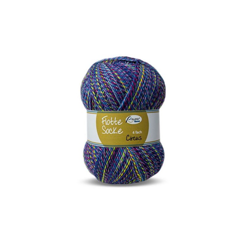 Rellana Flotte Socke Circus vol met knallende kleurtjes, verveelt niet