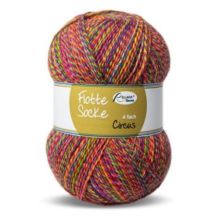 Rellana Flotte Socke Circus vol met knallende kleurtjes, verveelt niet