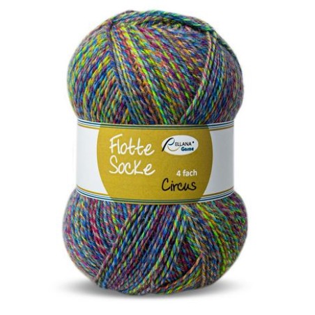Rellana Flotte Socke Circus vol met knallende kleurtjes, verveelt niet