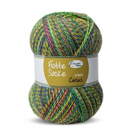 Rellana Flotte Socke Circus vol met knallende kleurtjes, verveelt niet