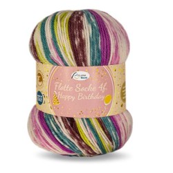 Rellana Flotte Socke Happy Birthday met prachtige frisse kleuren