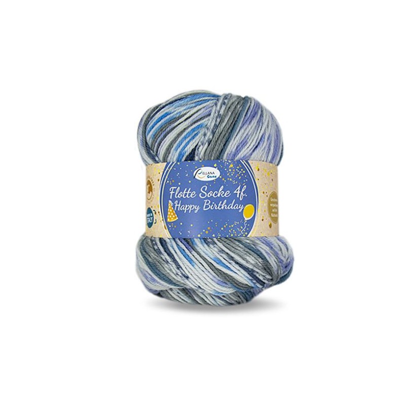 Rellana Flotte Socke Happy Birthday met prachtige frisse kleuren