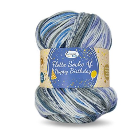 Rellana Flotte Socke Happy Birthday met prachtige frisse kleuren