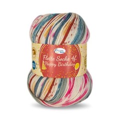 Rellana Flotte Socke Happy Birthday met prachtige frisse kleuren