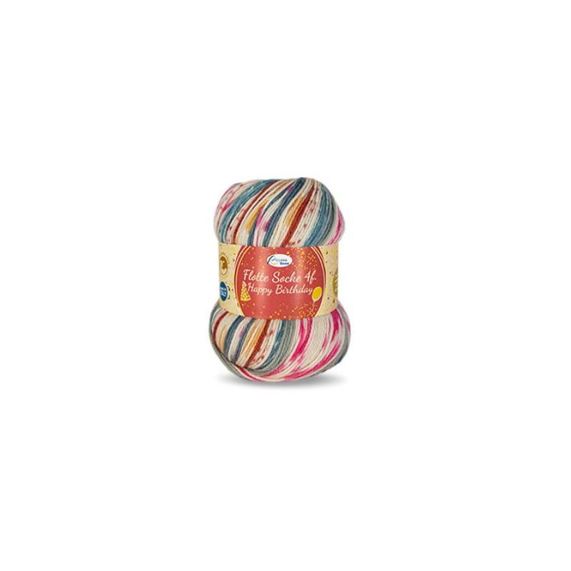 Rellana Flotte Socke Happy Birthday met prachtige frisse kleuren Rellana Flotte Socke Happy Birthday met prachtige frisse kleuren