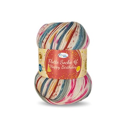 Rellana Flotte Socke Happy Birthday met prachtige frisse kleuren